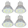 4PCS 15LED MR11 Light Bulb 5W 500LM Double Pin Base Landscape Spot Light Bulb for Living RoomCold White