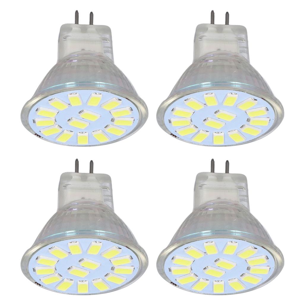 4PCS 15LED MR11 Light Bulb 5W 500LM Double Pin Base Landscape Spot Light Bulb for Living RoomCold White