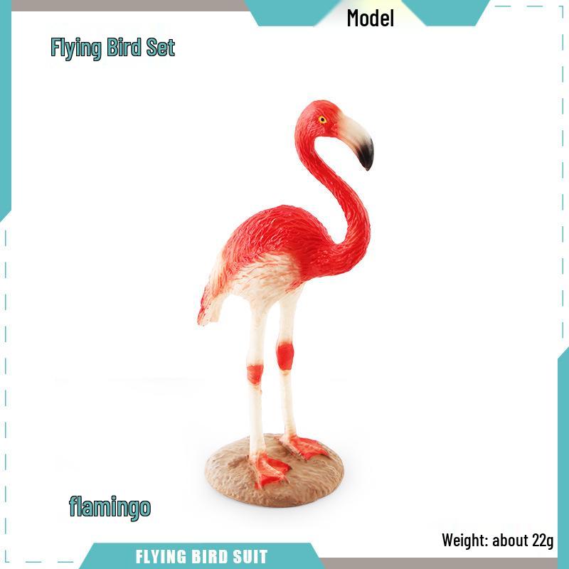 Desktop Flying Bird Models: Educational Flamingo, Heron & Crane Ornaments for Children