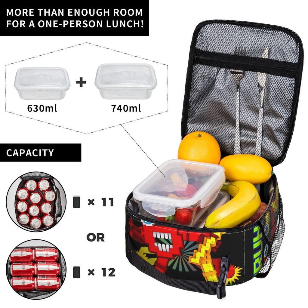 67 Six Seven 6-7 Funny Italian Brainrot Insulated Lunch Bag Food Container Portable Thermal Cooler Lunch Boxes For Travel
