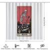 Gotisches Tods-Tarot Duschvorhang Dark Academia Wohnkultur Halloween Gruseliger Wandteppich Badezimmer-Set Vintage Ästhetik Raumteiler