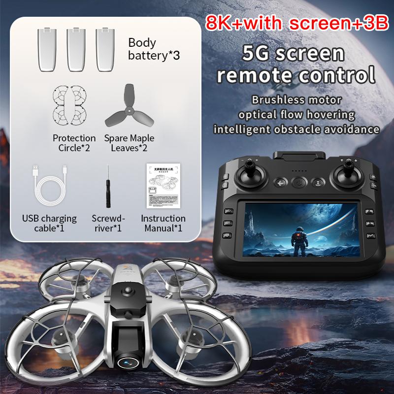 2026 New Z4 Mini Drone 4K HD Camera Aerial Photography Brushless Motor Optical Flow Positioning Large Screen Rc Quadcopter Toys Gift