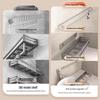 Aluminum No-Punch Wall-Mounted Bathroom Shelf