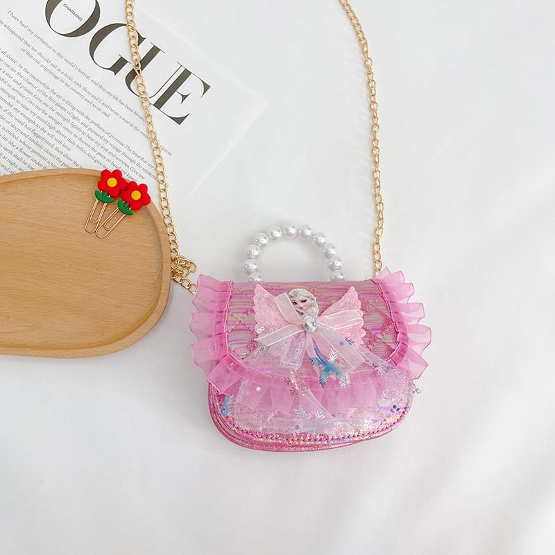 Adorable Mini Princess Shoulder Bag For Kids With Chic Pearl Design And Magnetic Closure