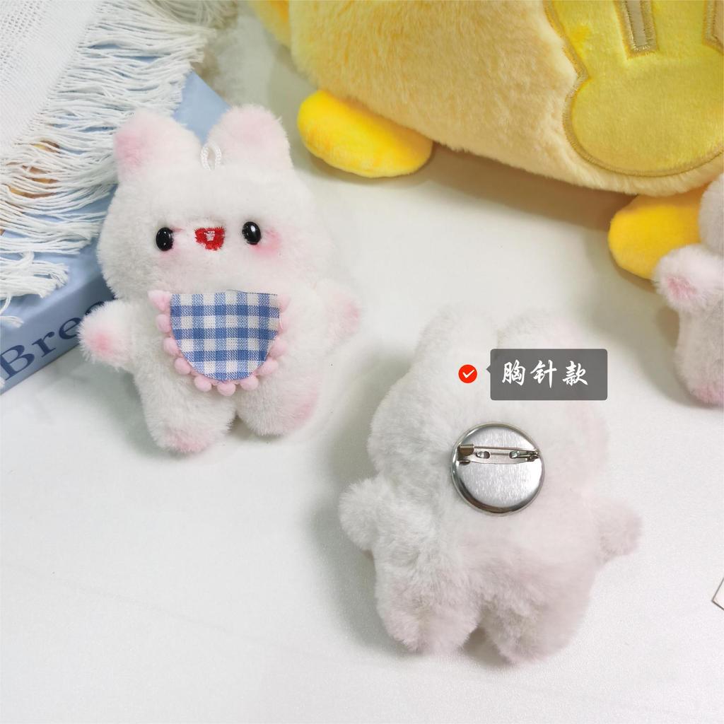 Cute Diy Keychain Belly Pocket Rabbit Brooch Rabbit Jewelry Doll Plush Bag Pendant