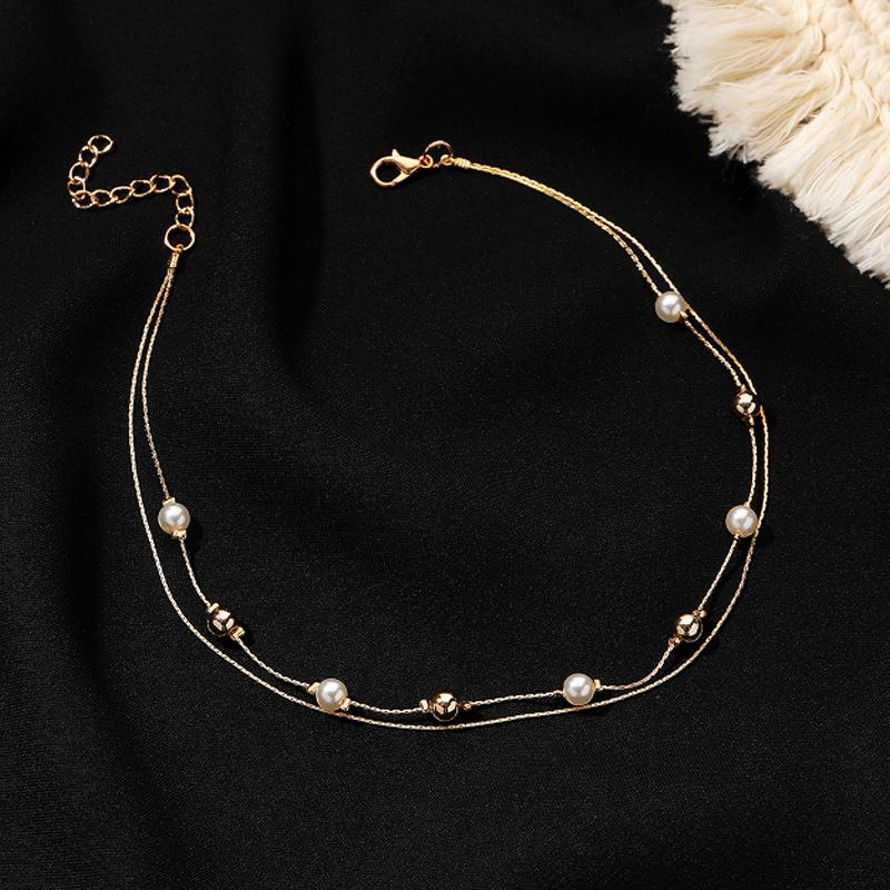 Round Bead Necklace Female Necklace 