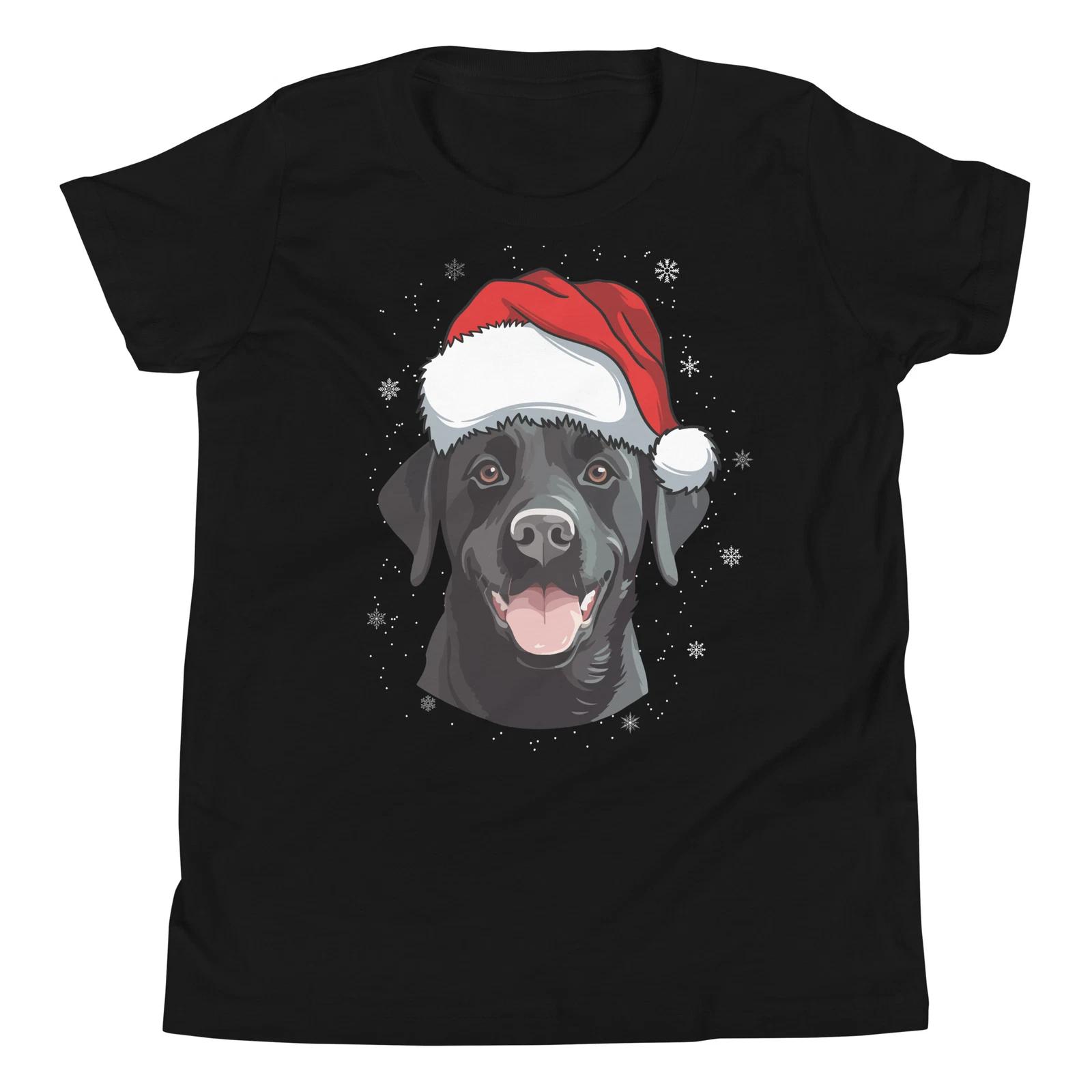 

Labrador Retriever Wearing Christmas Santa Hat Funny Xmas Retriever Dog t-shirt 150