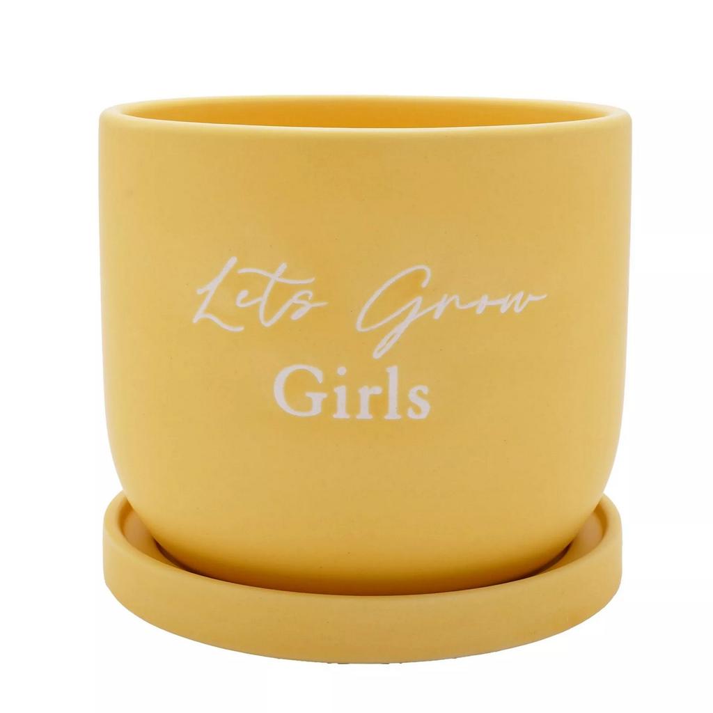 Country Living Lets Grow Girls Ceramic Plant Pot
