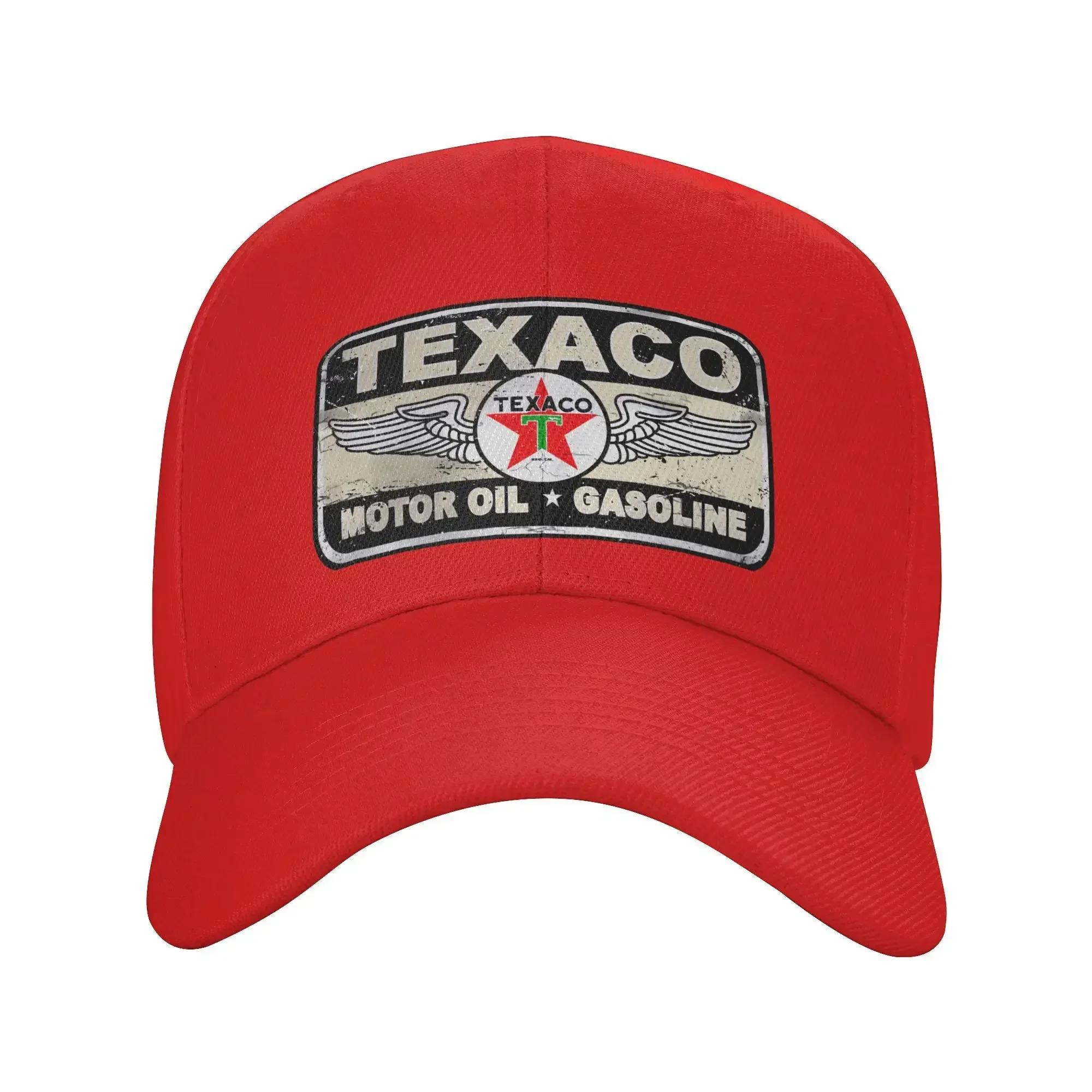 Custom Fashion Vintage Texaco Sign Baseball Cap Unisex Women Breathable Dad Hat PerforUnisexce One Size