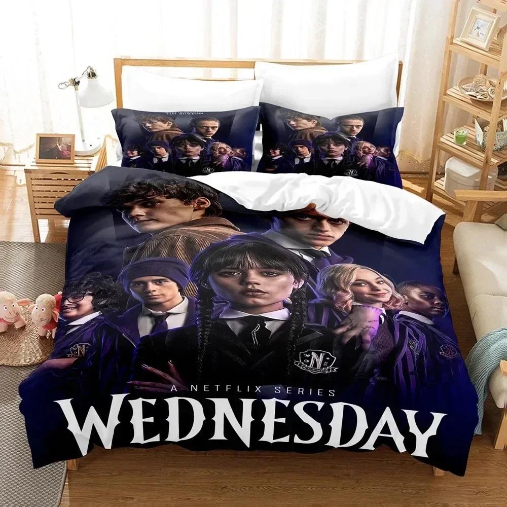 Movie Pattern Microfiber Bedding Set For Boys, Movie Pattern, Winter Duvet Cover Set, Film Anime Bed Set, Comforter Cover