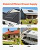 2PCS 100W Monocrystalline Solar Panels, 23% High-Efficiency Mono PV Module with Stable MC4 Output & Aluminum Frame, IP65 Waterproof Solar Panel for