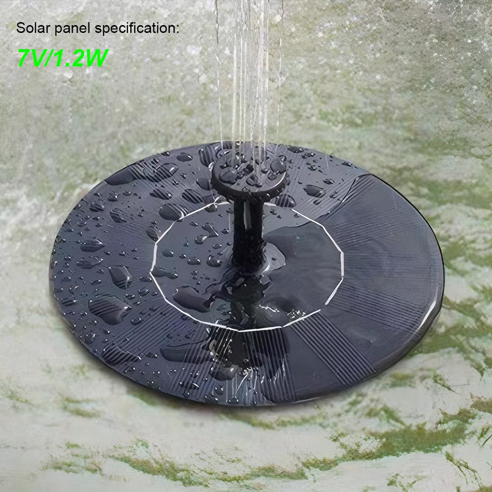 1.2W Solar Powered Water Fountain Pump No Battery Solar Fountain Pump Solar Powered Water Fountain for Pond Patio Garden Outdoor