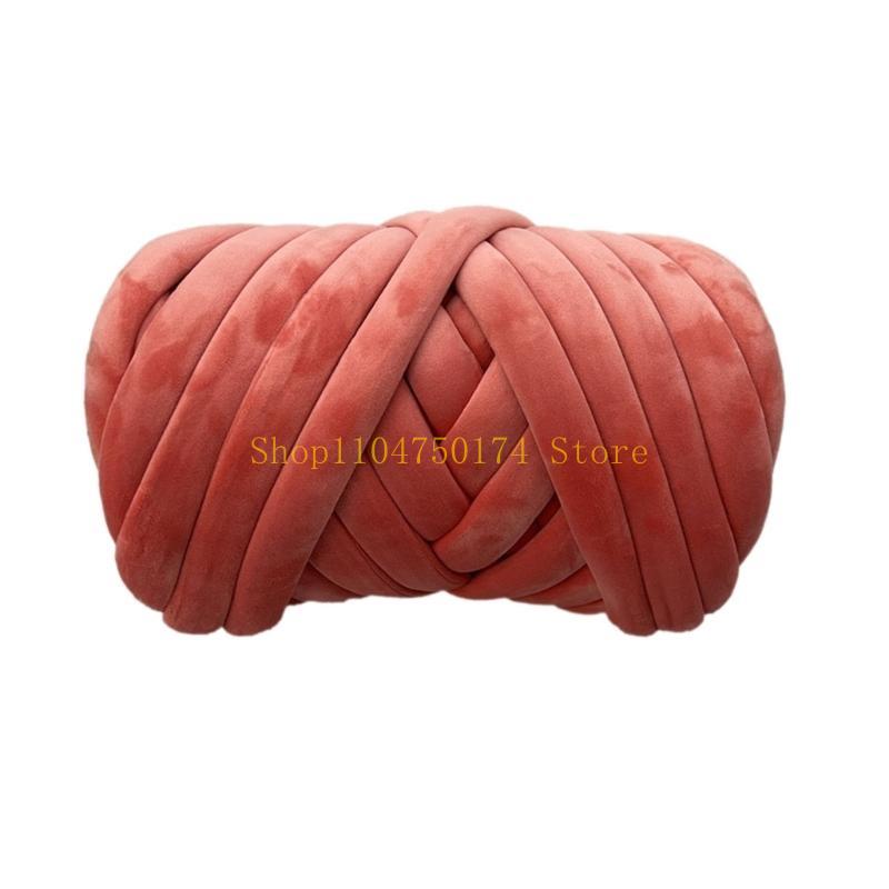 Chunky Tube Yarn for Knitting Soft and Plush Crystal Braid Cotton Thread top sale