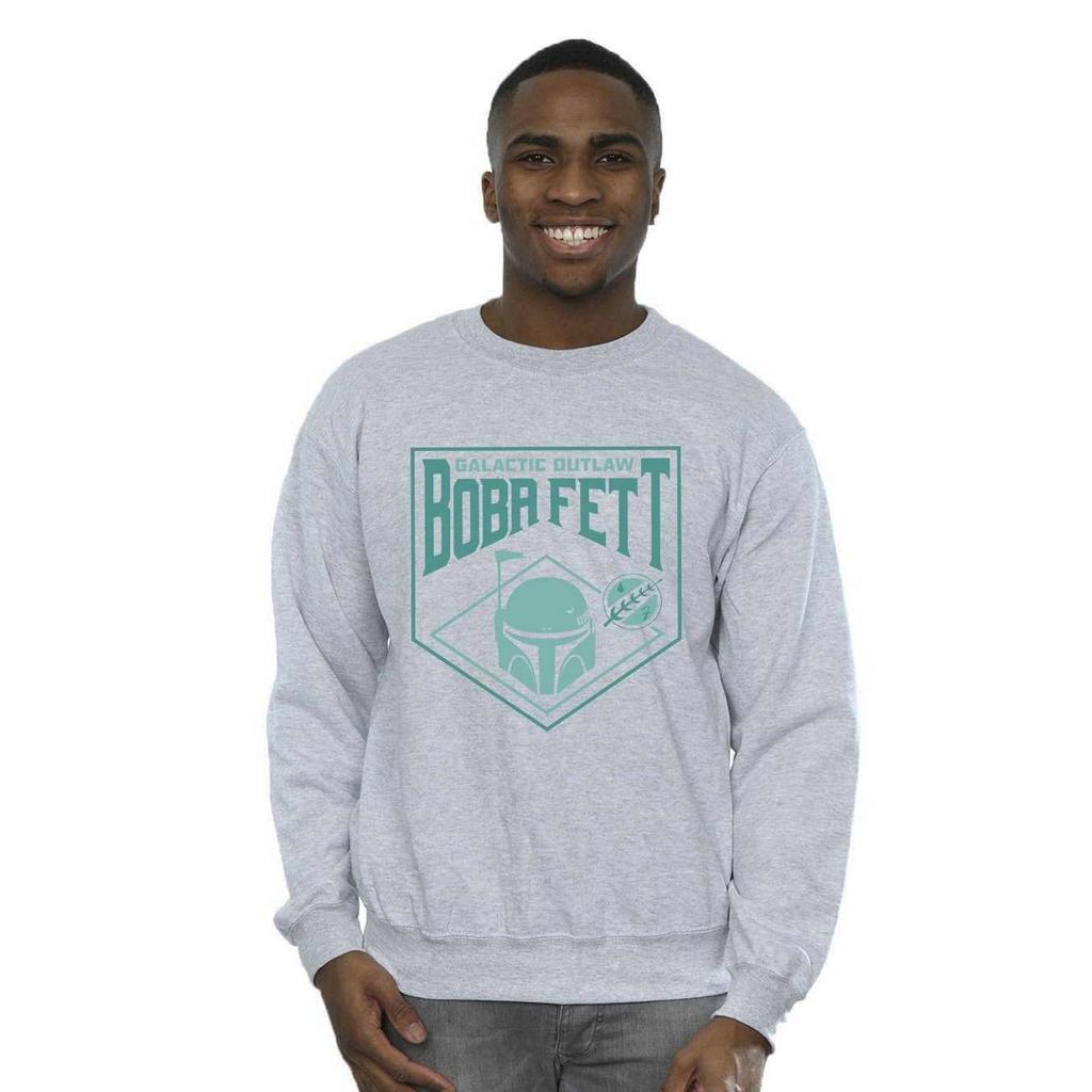 Star Wars Mens The Book Of Boba Fett Galactic Helm Chest Sweatshirt