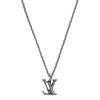 Louis Vuitton Classic Monogram Design Sterling Silver Necklace Men necklace M03649
