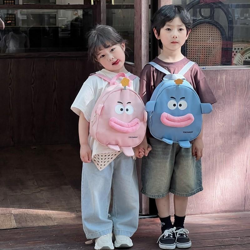 Adorable Japanese Style Cartoon Backpack Breathable Cotton Large Capacity School Bag For Kids