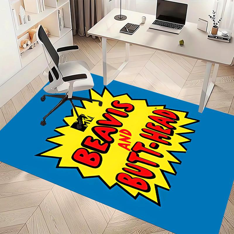 Funny B-Beavis and Butt-Head Printed Absorbent Washable Carpet, Non-Slip Bathroom Mats, Kitchen Rugs, Yoga Mat,Living Room Entrance, Camping Picnic Ru
