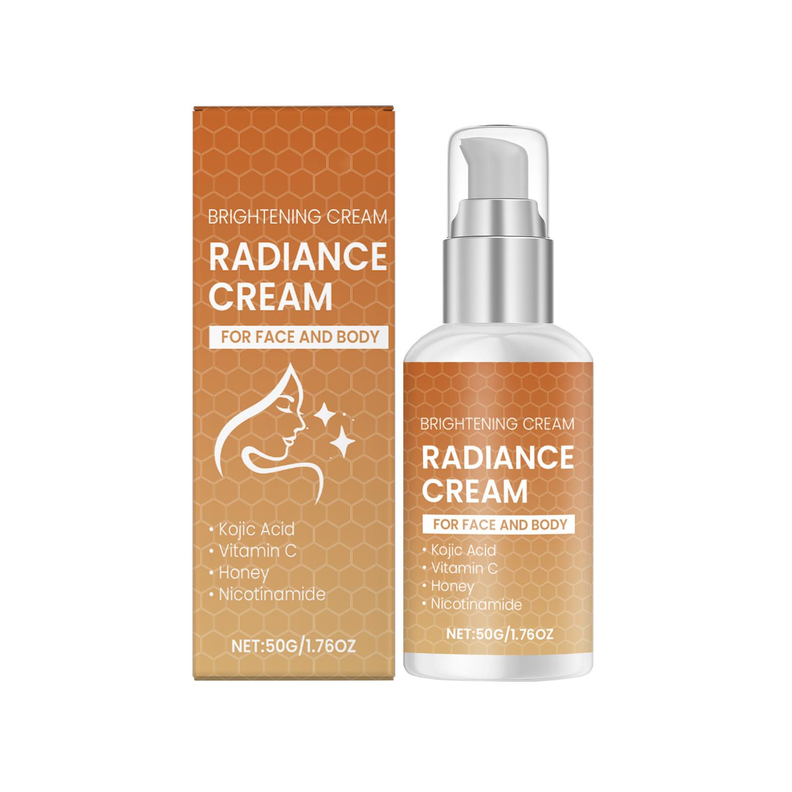 

50 г Осветляющий и увлажняющий крем Для увлажнения и осветления кожи, устранения тусклости и нежного ухода за кожей Красота крема One Size жёлтый