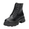 Large size women's shoes 41-43 Wide fat feet fat sister Martin boots women's British style platform short boots locomotive boots 40