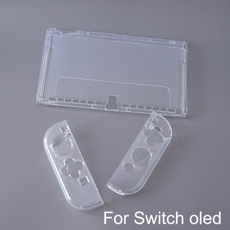 New Transparent TPU Soft Case Protective Shell Cover for Nintendo Switch Oled Console NS Joy-con Crystal Back Full Protector