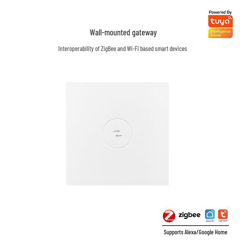 Graffiti Zigbee Smart Wall Gateway: 86 Box Host for Whole House Remote Control via Mobile App White (Zigbee + WiFi + Bluetooth Mesh)