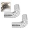 2pcs 25mmElbow Pipe Air Diesel Parking Heater Exhaust Pipe Connector Stainless Steel Air Parking Heater Tube