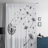 Löwenzahn im Wind weht, transparente Vorhänge für Wohnzimmerfenster, transparenter Voile-Tüllvorhang, Schlafzimmervorhänge, Wohnkultur