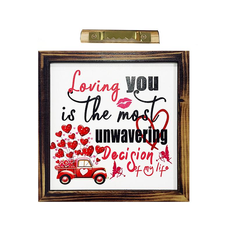 

Valentine S Day Wooden Po Frame Decorations Holiday Decoration Cards Pink Flowers Cafe Decorations Valentine S Day Gifts