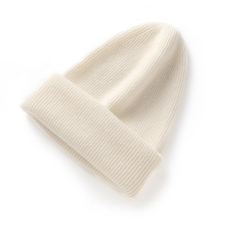 Real Cashmere Winter Hat for Women Cashmere Knitted Hat Fashion Warm Soft Beanie Hats Solid Adult Cover Head Cap