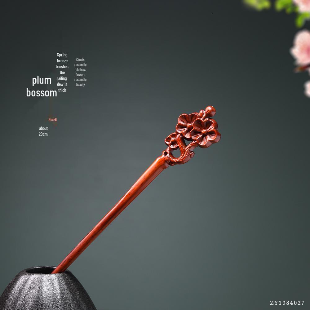 Rosewood Hairpins: Antique-Style Wood Hair Accessories for Hanfu & Qipao