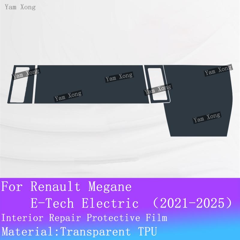 Voor Renault Megane E-Tech Elektrische Auto Navigatiescherm Bescherming Volledige set Interieur Folie LED Middenconsole Krasbestendige Folies