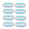 8Pcs Female Safety Razor Blades Beauty Shaving For Women 3 Layer Blade Shaver Razor Blade Replacement Head with 1PCS Holder