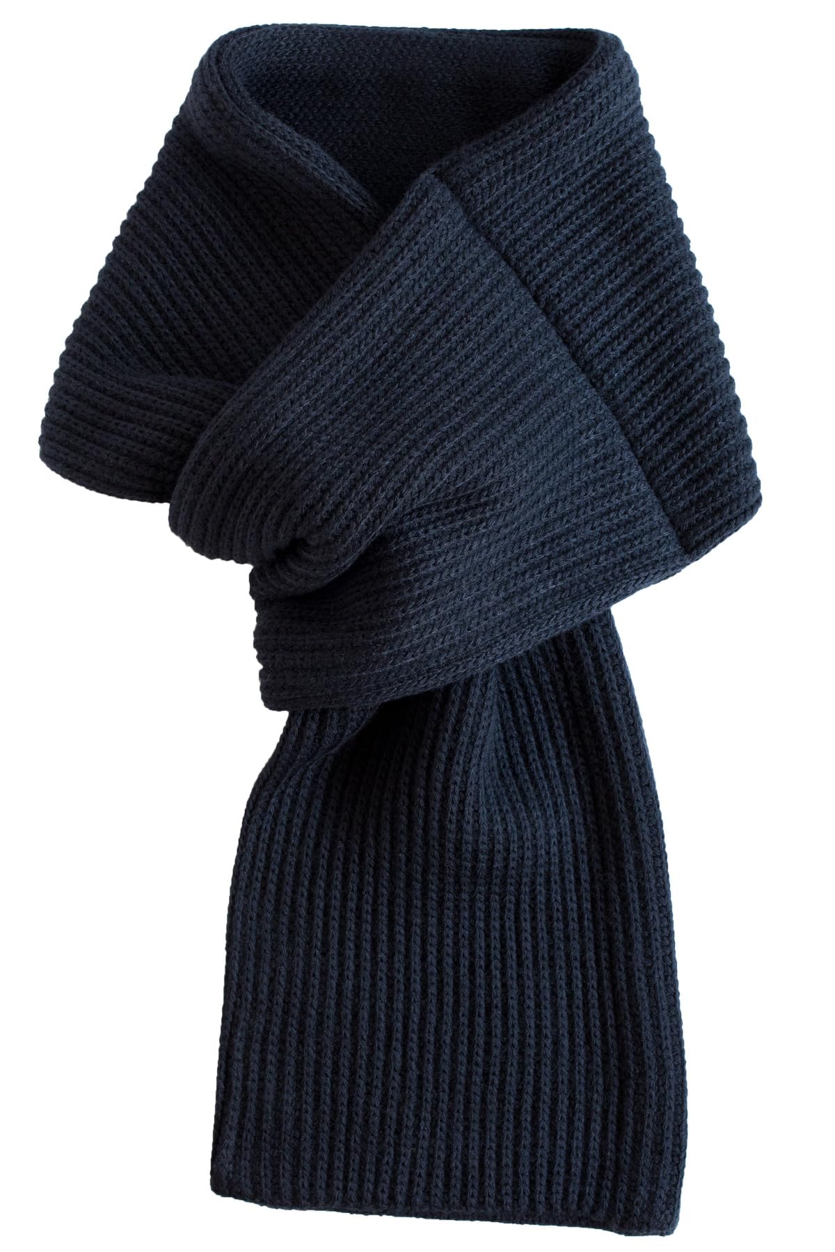 

TAVARAT Made in Ribbed Solid Compact 3-Second Muffler, Men s, Japan, Muffler, Color, (Navy)