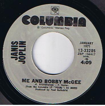 7inch Record JANIS JOPLIN  Me And Bobby McGee  Get It While Y 1333205 Columbia US Rock Used