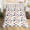 Three-Piece Catering Rice Ball Animation Digital Printing Quilt Pillowcase Bedding