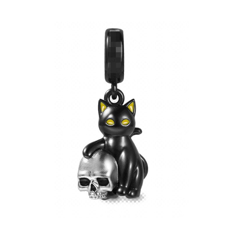 New Copper Black Color Charm Cat Taiji Camera Parrot Guitar Pendant Dangle Bead Fit Original Bracelet Jewellery Gift Dragon