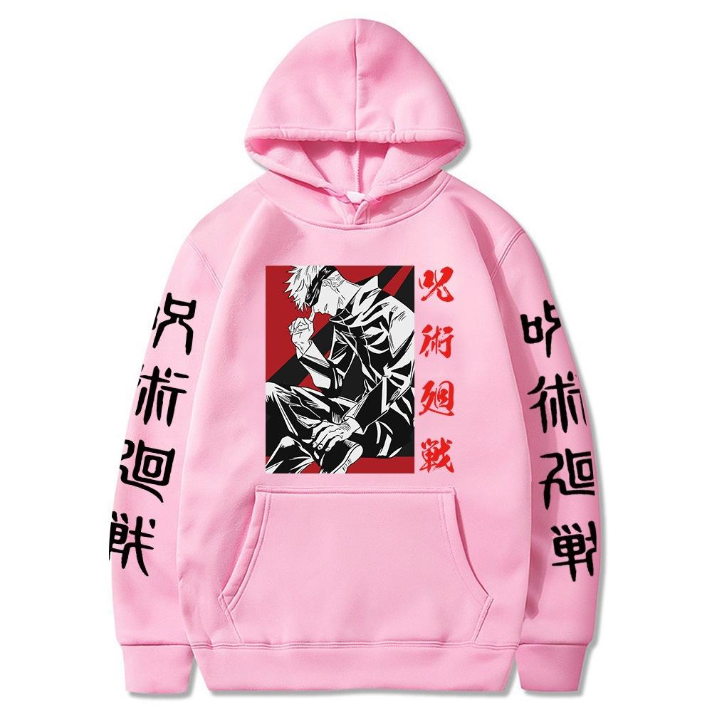 Jujutsu Kaisen Mantra Back, Perimeter Loose Print Hooded Sweater Hooded Sweatshirt For Men And Women