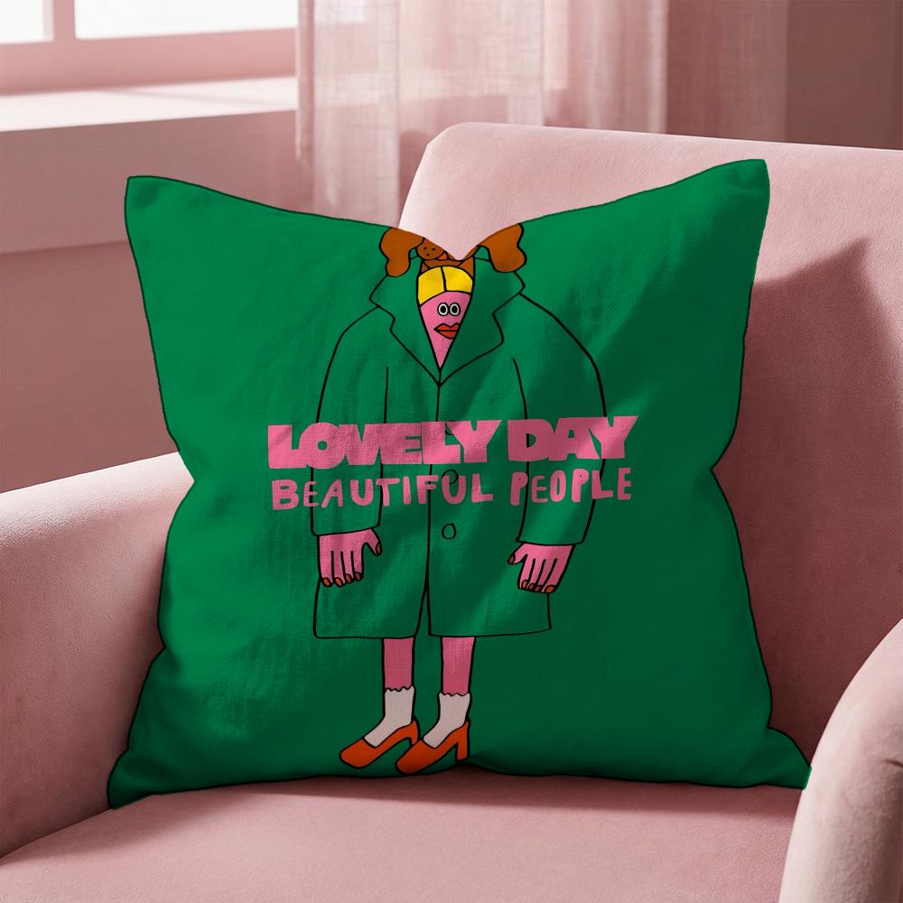 Embrace Creativity Cushion Cover Multi-Scene Pillow Cover for Home & Car - Reversible, Soft & Durable for Daily Use