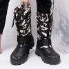 Men's Winter Warm Snow Boots Rubber Hiking Boots Outdoor Knee High Camouflage Duck Boots Waterproof  Plus Size