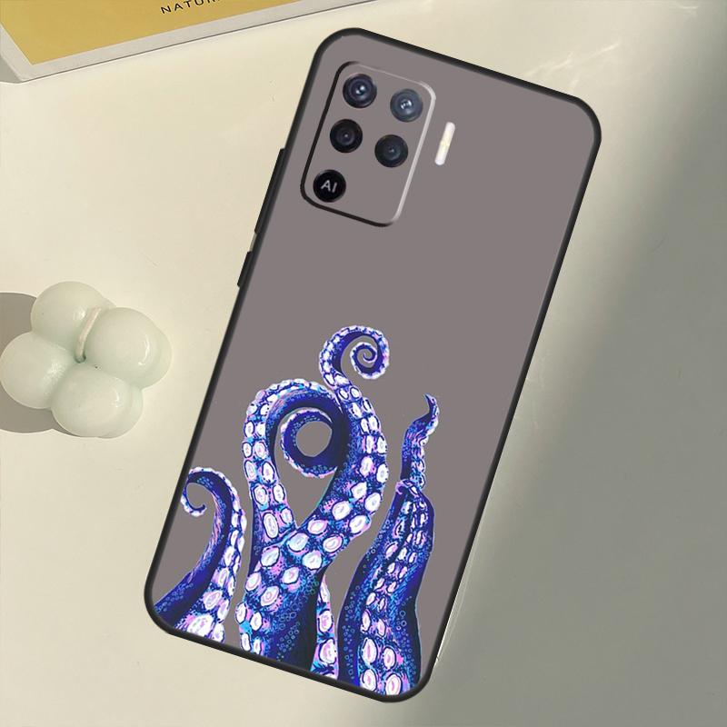 Octopus Case For OPPO A1K A3S A5S A15 A16 A52 A72 A5 A9 A31 A53 A83 A91 A93 A54 A74 A94 Cover Capa