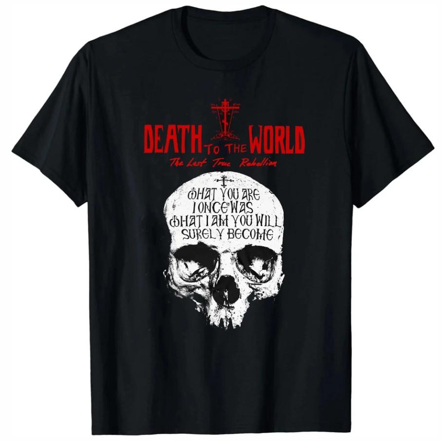 Russian Orthodox Saying Inscriptions Skull T-shirt size S-5XL XXL