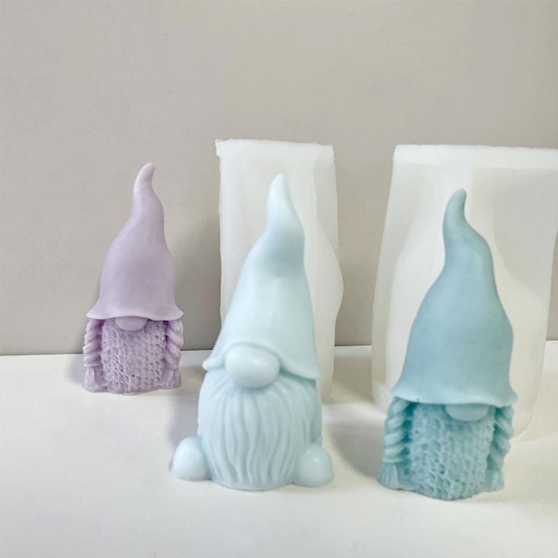 Gnomes Shape Silicone Mold Candle Resin Making Tool DIY Candle Moulds Ornaments Hand-made Home Decorations Supplies