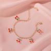 Korean-Style Mori Girl Sweet Cherry Bracelet for Women – Simple INS Design, Niche Style Student Bangle.