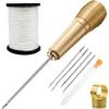 Shoe Repair & Craft Leather Sewing Kit with Replaceable Needles