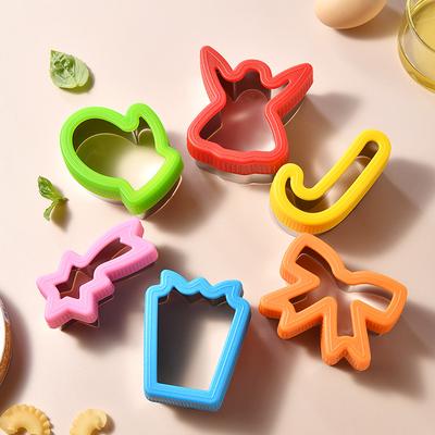 6 Stück/Set DIY Kreative Toast Backform Edelstahl Keksform Brot Modellierwerkzeug Kekswerkzeug Haushalt Handpressform