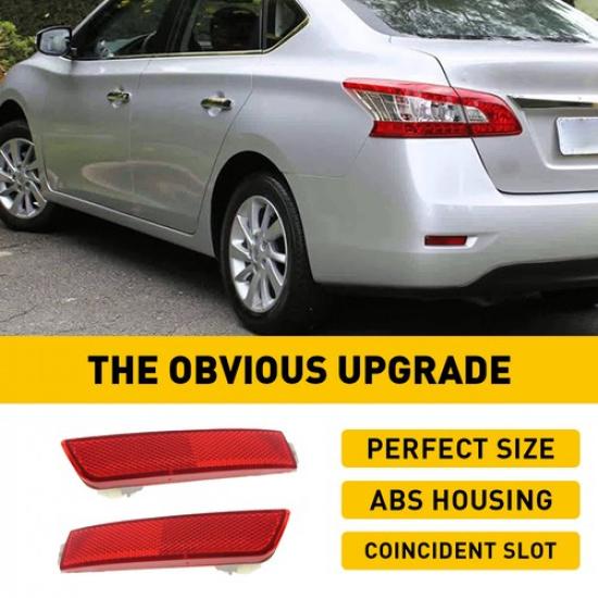 Rear Bumper Reflector Light For Nissan Sentra 2013-2018 Tail Brake Stop Lamp EXV