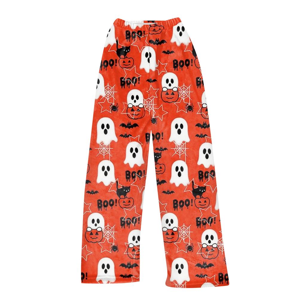 Women Winter Plaid Pants Full Length Long Trousers Sports Pants
