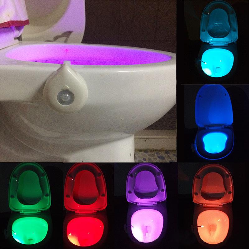 

Motion Activated Toilet Night Lights, 8 Color Changing Led Toilet Seat Light, Motion Sensor Lamp For Home Washroom Bathroom Multicolor#0