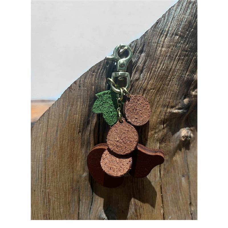 Genuine Leather Keychain Pendant for Bag, Handmade and High Quality
