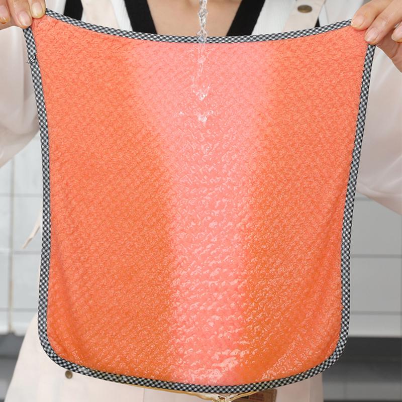 10 Pcs Microfiber Kitchen Dish Cloth Super Absorbent Cleaning Cloth Non-stick Oil Wipe Rags Household Cleaning Towels Tools